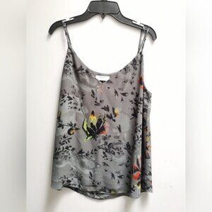 Babaton Aritzia Floral Gray Camisole Top size Small PTP 18